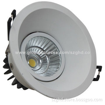 Cree COB LED Downlight, 7W, Aluminum + Glass, 3,000/5,000K, Over 525lm